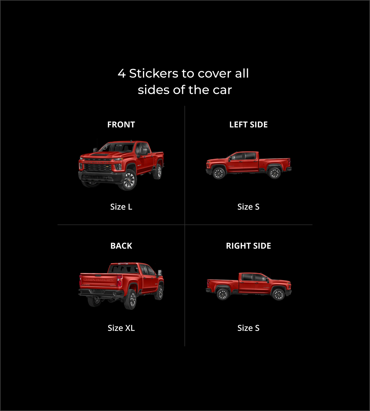 'For Sale' Car Stickers with QR Code - 4 Pack