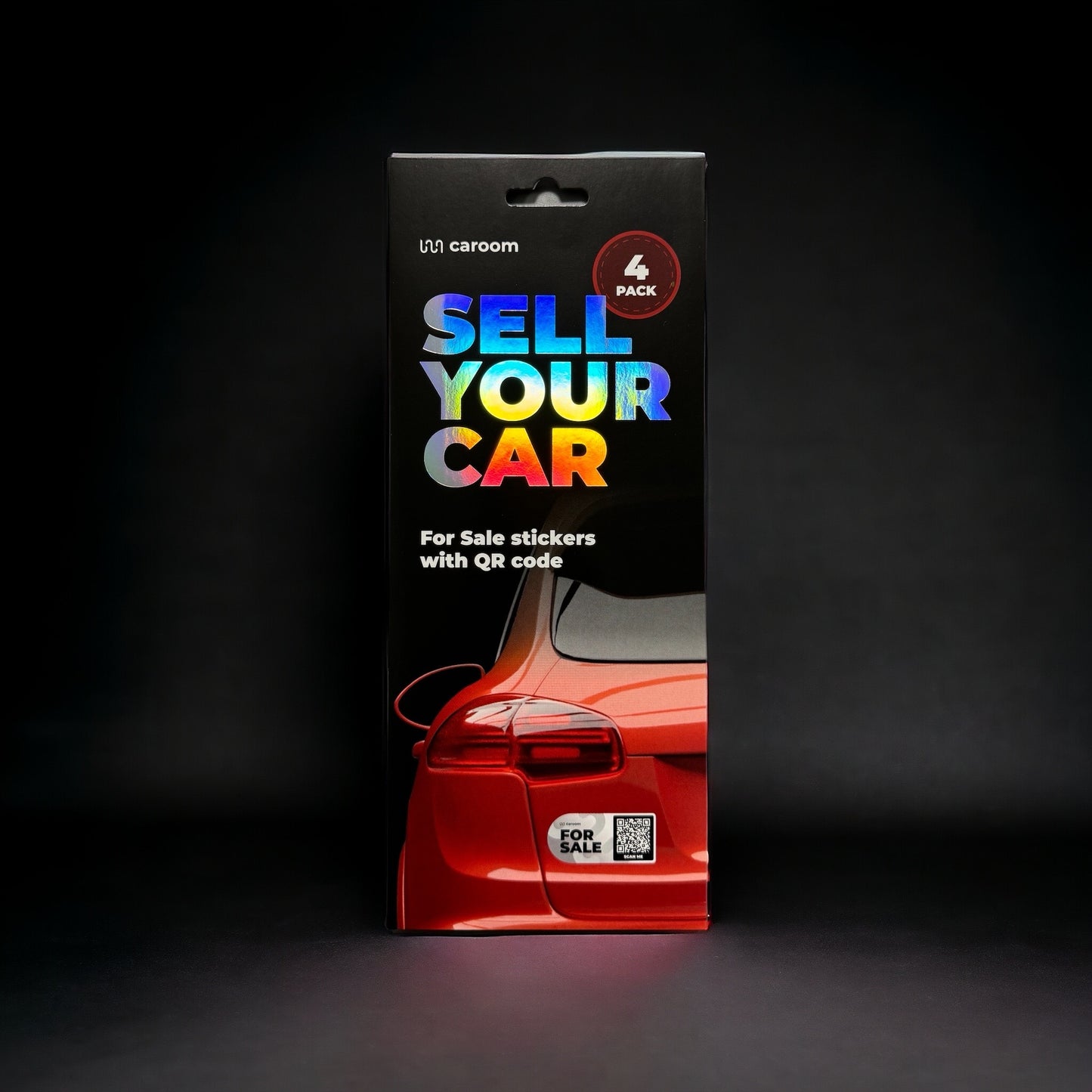 'For Sale' Car Stickers with QR Code - 4 Pack